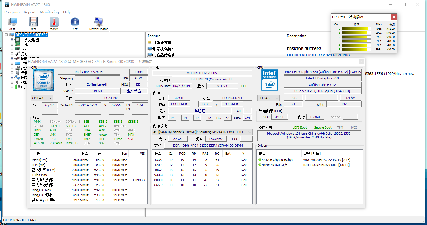 HWiNFO硬件检测工具v8.10.5520绿色版共研网创-网赚项目-副业赚钱-互联网创业-资源整合-共研赋能共研网创社