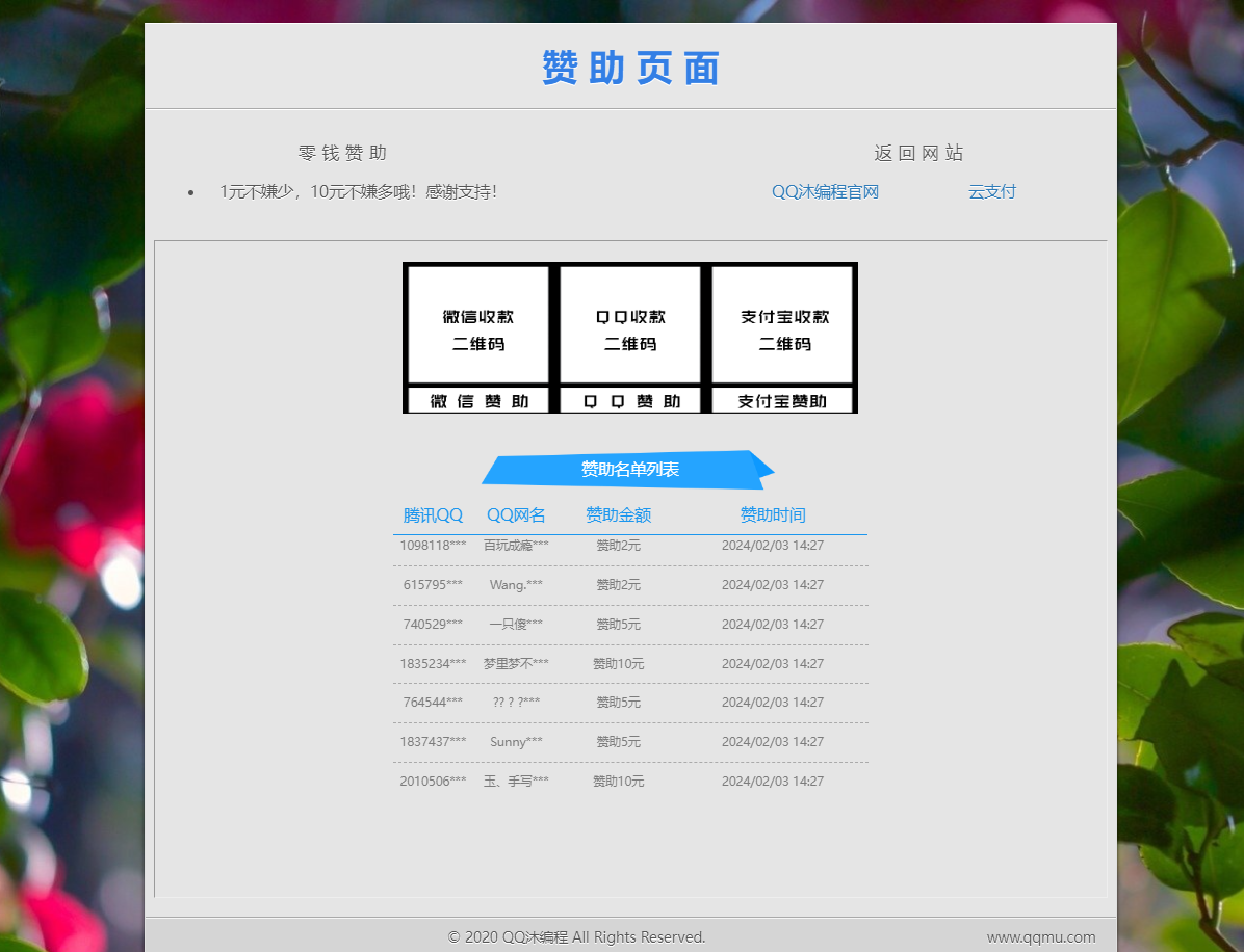 漂亮的赞助打赏单页HTML源码共研网创-网赚项目-副业赚钱-互联网创业-资源整合-共研赋能共研网创社
