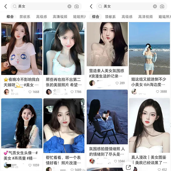 小红书气质美女套图，可矩阵长期操作共研网创-网赚项目-副业赚钱-互联网创业-资源整合-共研赋能共研网创社