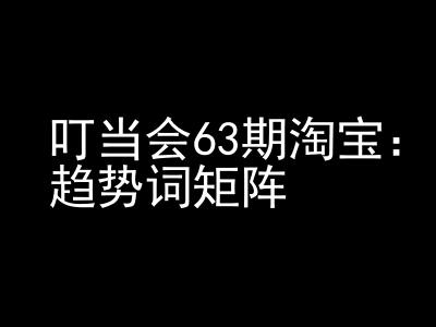 《淘宝天猫打爆班》原创高阶技术第63期，趋势词矩阵技术和玩法共研网创-网赚项目-副业赚钱-互联网创业-资源整合-共研赋能共研网创社