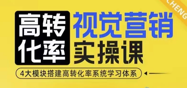 高转化率·视觉营销实操课，4大模块搭建高转化率系统学习体系共研网创-网赚项目-副业赚钱-互联网创业-资源整合-共研赋能共研网创社