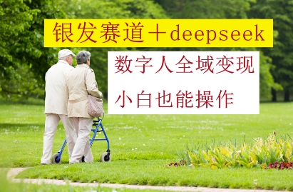 银发赛道+deepseek数字人全域变现，小白也能操作共研网创-网赚项目-副业赚钱-互联网创业-资源整合-共研赋能共研网创社