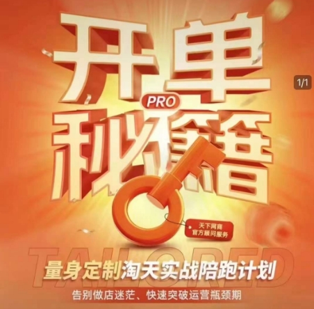 淘宝开单秘籍PRO，量身定制淘天实战陪跑计划，告别做店迷茫、快速突破运营瓶颈期(更新)共研网创-网赚项目-副业赚钱-互联网创业-资源整合-共研赋能共研网创社