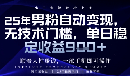顺着人性挣钱，男粉全自动变现，保底日入9张+【揭秘】共研网创-网赚项目-副业赚钱-互联网创业-资源整合-共研赋能共研网创社