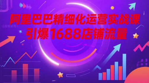 阿里巴巴精细化运营实战课，引爆1688店铺流量共研网创-网赚项目-副业赚钱-互联网创业-资源整合-共研赋能共研网创社