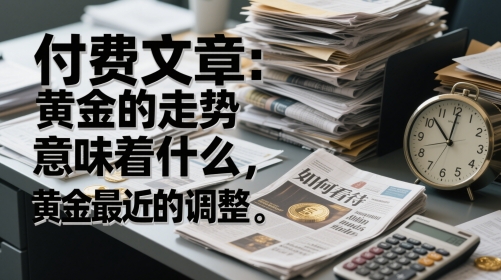 付费文章：黄金的走势意味着什么，如何看待黄金最近的调整共研网创-网赚项目-副业赚钱-互联网创业-资源整合-共研赋能共研网创社
