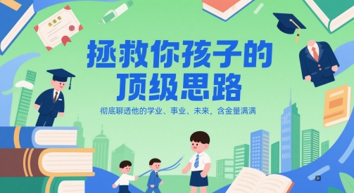 付费文章：拯救你孩子的顶级思路，彻底聊透他的学业、事业、未来，含金量满满共研网创-网赚项目-副业赚钱-互联网创业-资源整合-共研赋能共研网创社