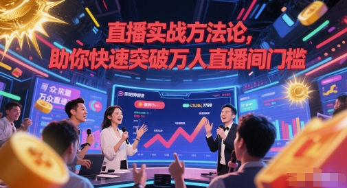 直播实战方法论，助你快速突破万人直播间门槛共研网创-网赚项目-副业赚钱-互联网创业-资源整合-共研赋能共研网创社