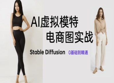 AI虚拟模特电商图实战，AI绘画Stable Diffusion 0基础到精通-寒山客