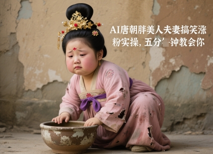 AI唐朝胖美人夫妻搞笑涨粉实操，五分钟教会你-寒山客
