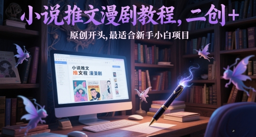 小说推文漫剧教程，二创+原创开头，最适合新手小白项目-寒山客