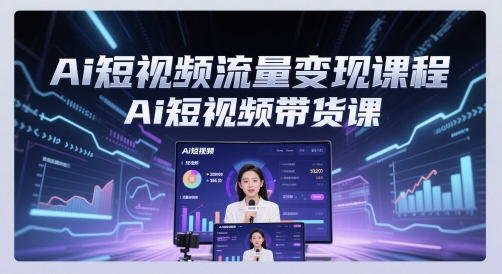 Ai短视频流量变现课程，Ai短视频带货课-寒山客