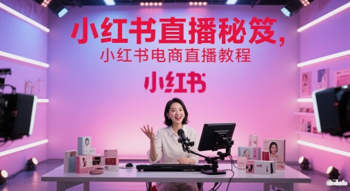 小红书直播秘笈，小红书电商直播教程-寒山客