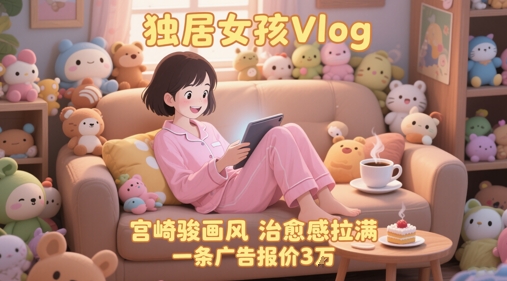 单个账号涨粉71W！用AI制作独居女孩Vlog，宫崎骏画风，治愈感拉满，一条广告报价3W-寒山客