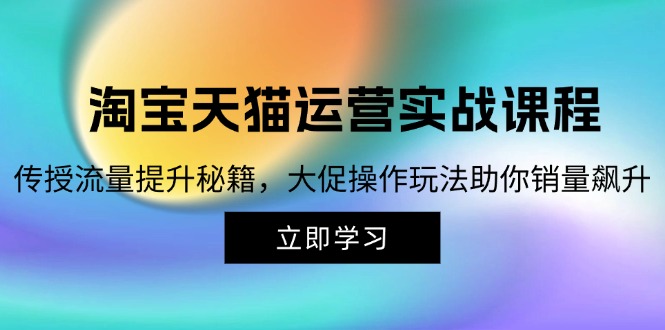 淘宝&天猫运营实战课程，传授流量提升秘籍，大促操作玩法助你销量飙升共研网创-网赚项目-副业赚钱-互联网创业-资源整合-共研赋能共研网创社